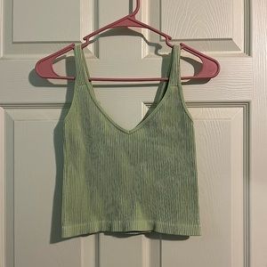 Avocado Green cropped tank top